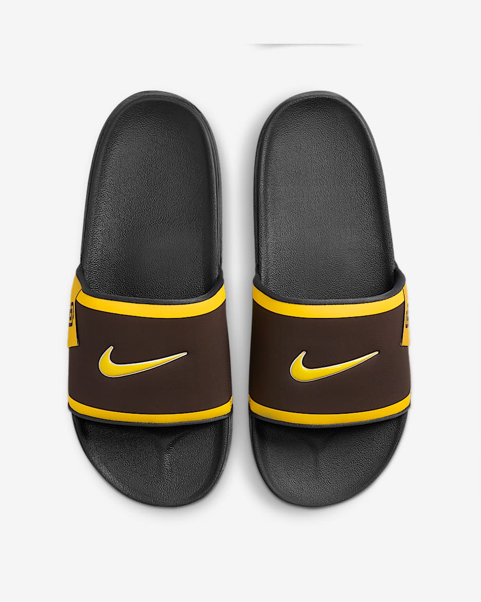 Nike slides gold tick online